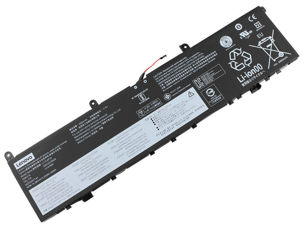 Original 5235mAh 80Wh 4 Zellen Lenovo ThinkPad X1 Extreme Gen 2 Akku
