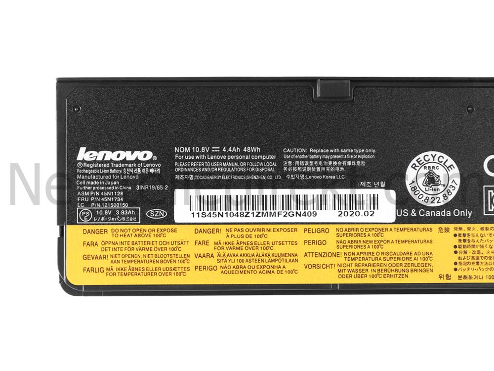 48wh Lenovo 0C52862 45N1132 45N1133 Akku