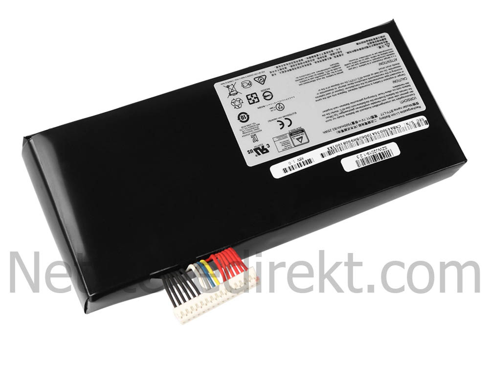 7500mAh 83.25Wh 9 Zellen MSI WT72-6QN Akku