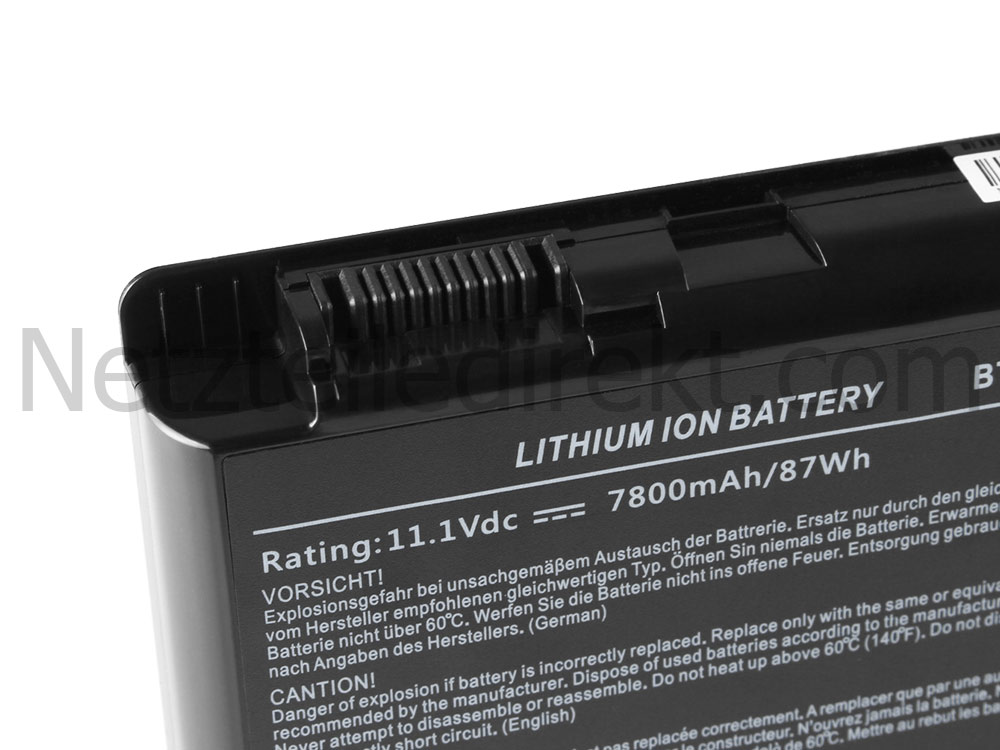 7800mah Medion Erazer X7815 MD97927 MD97976 Akku