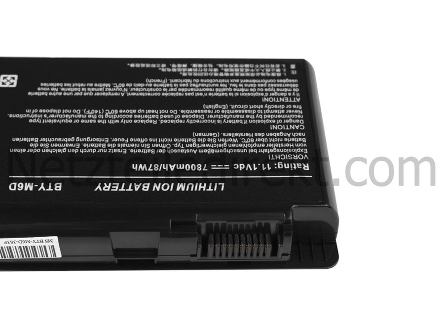 7800mah Medion Erazer X7815 MD97927 MD97976 Akku
