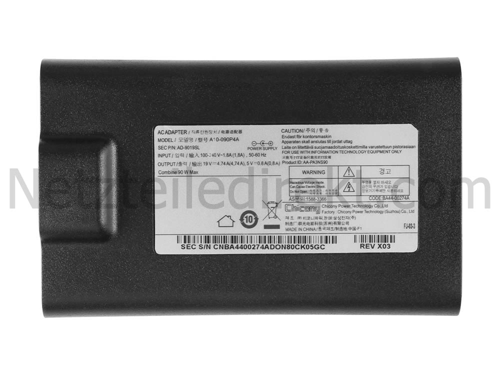 Original 90W schlank Samsung Serie 7 Chronos 770Z7E NP770Z7E Netzteil