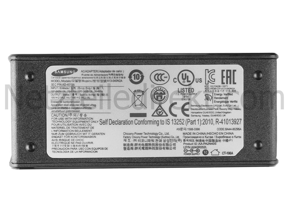 19V 2.1A 40W Samsung 900X3A-A04 Notebook Netzteil