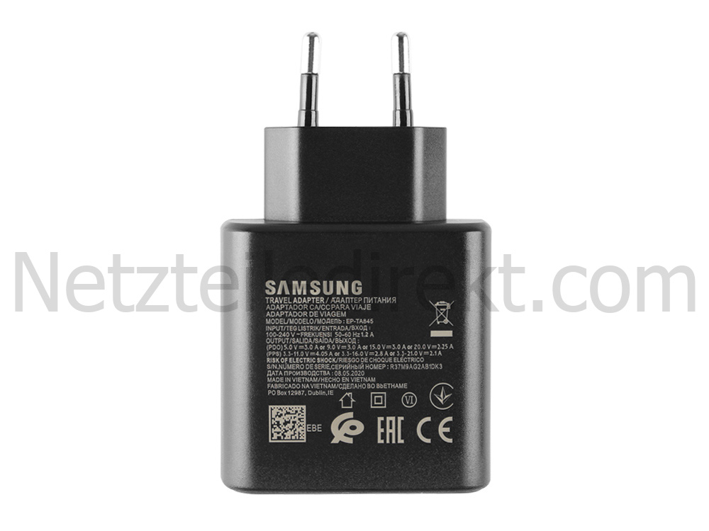 45W Samsung Galaxy S20 SM-G980F/DS Netzteil Ladegerät