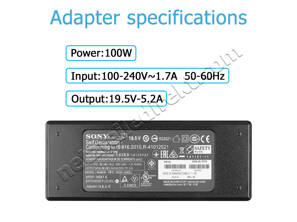 Original 101W Netzteil Ladegerät Sony KDL-49WE755 KDL49WE755