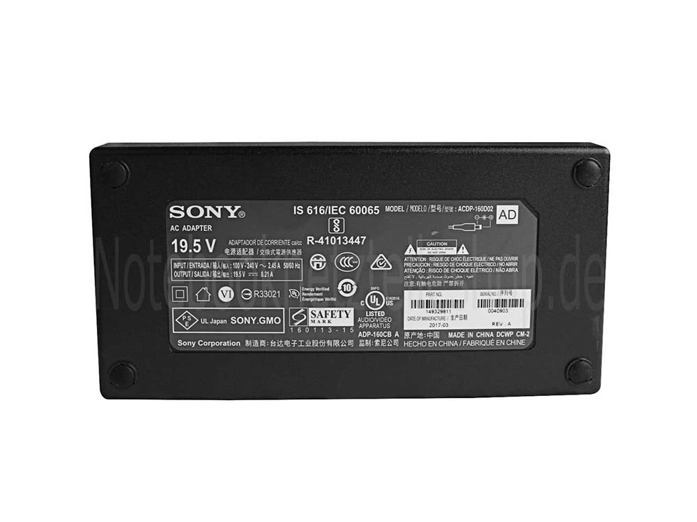Original 160W Sony KDL-42W655A KDL42W655A Netzteil + Frei Ladekabel