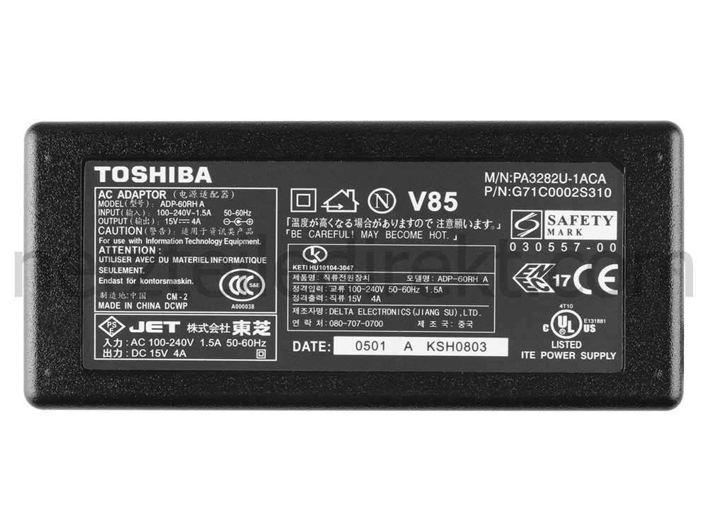 Original 15V 4A 60W Netzteil Toshiba G71C0001A410 + Frei Kabel