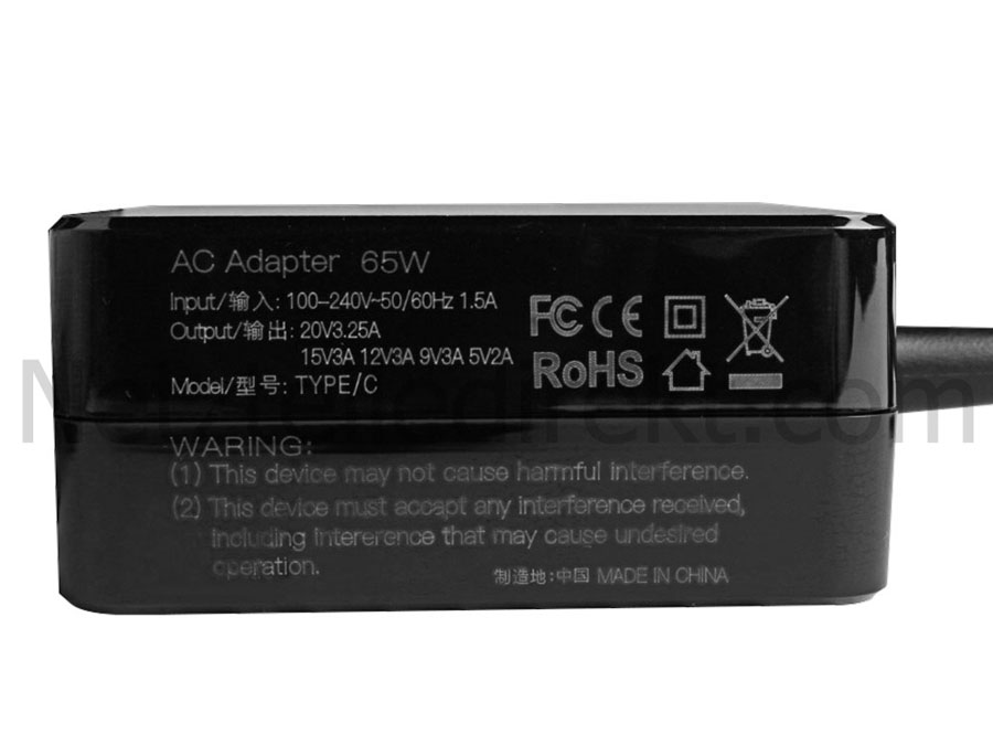 65W USB-C Netzteil Ladegerät Toshiba Portege X30-E1346