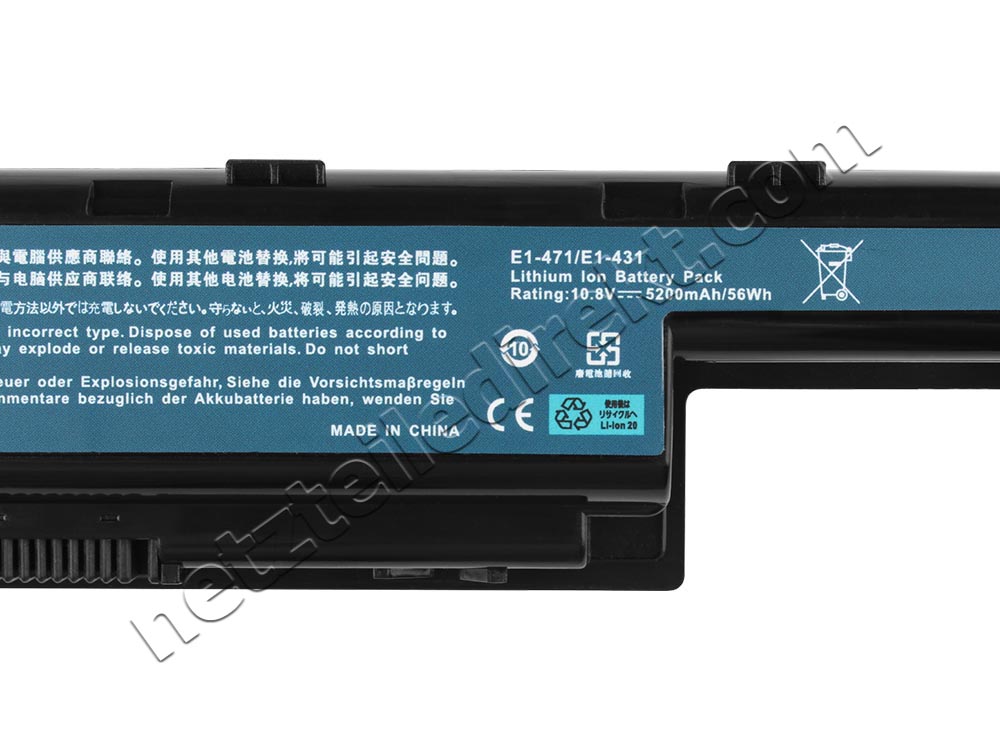 6 Zellen Acer AS10D61 AS10D71 AS10D75 AS10D81 AS10G3E LC.BTP00.123 Akku