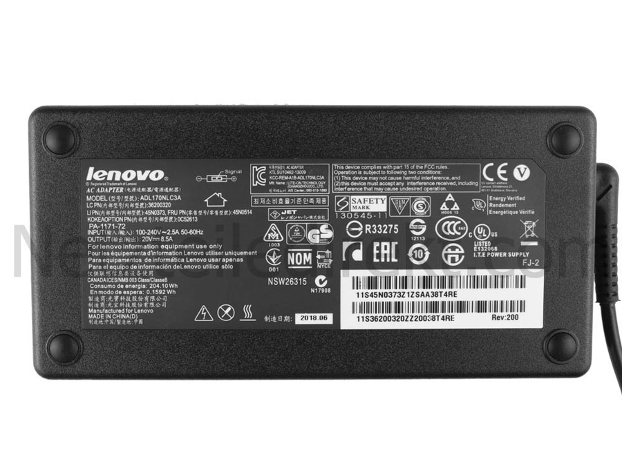 170w Lenovo Thunderbolt 3 WorkStation Dock 40AN0170AU Netzteil